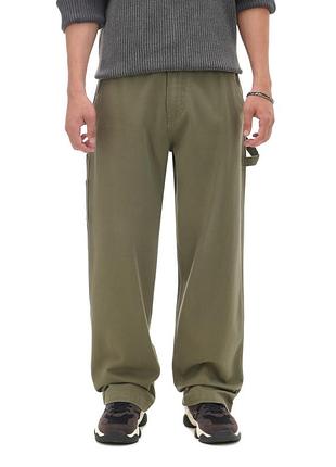 Мужские джинсы свободного кроя cropp 566at-91x wide leg оливковый р.32