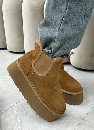 Жіночі руді уги на платформі гумка ugg platform