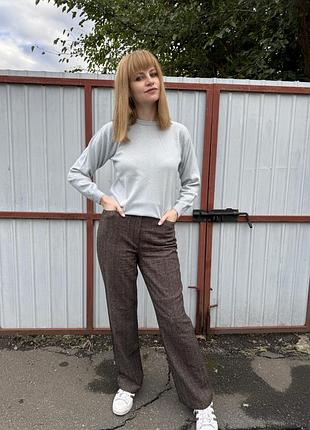 Брюки із вовни і шовку