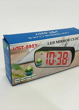Часы настольные vst-895y-4 usb с зеленым циферблатом, настольные электронные часы с большими цифрами