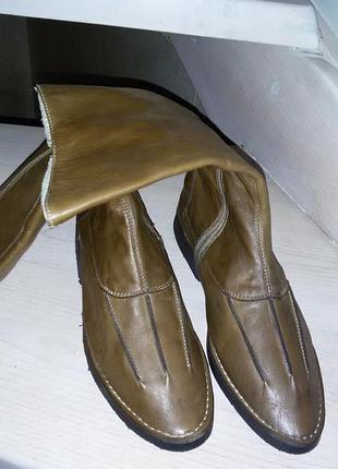 Gidigio ,італія-  сучасні шкіряні коричневі чоботи , р. 38 ( 24,5 см).