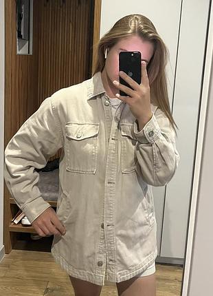 Джинсова сорочка оверсайз