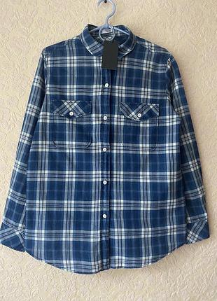 Mango жіноча сорочка в клітинку, сорочка оверсайз в клітинку, рубаха