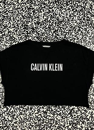 Оригінальна жіноча кроп топ футболка calvin klein swimwear