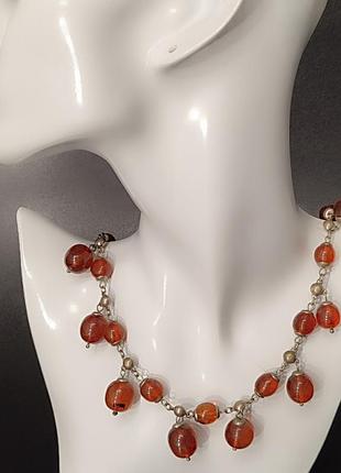 Винтажное ожерелье из янтаря