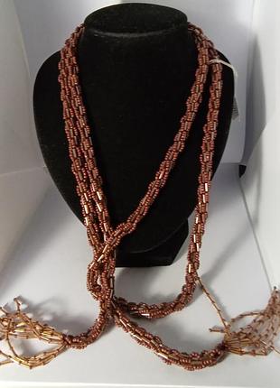 Колье - лариат из бисера