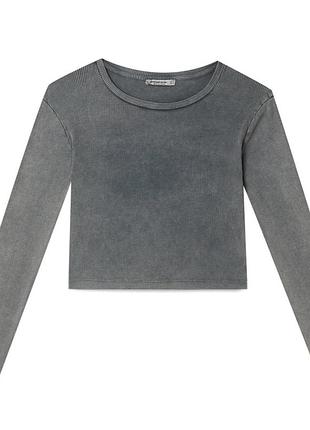 Лонгслів у рубчик stradivarius