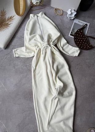 Жіночий повсякденний теплий брючний комбінезон комбез тканина двосторонній фліс полар