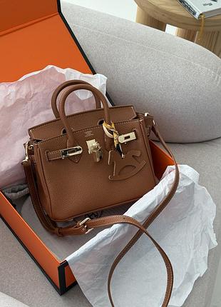 Сумка в стилі hermès birkin braun