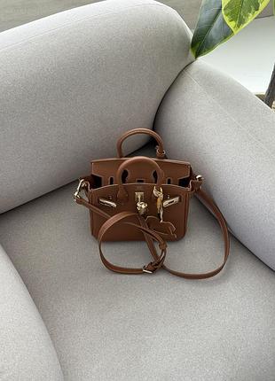 Сумка в стилі hermès birkin braun 9