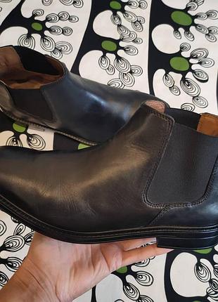 Чорні черевики челсі clarks. розмір — 41,5, 27,5 см 10