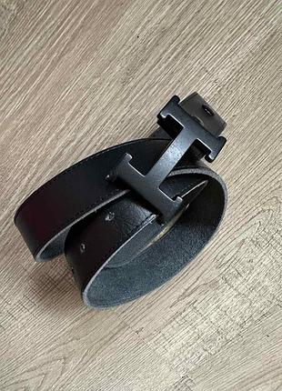 Шкіряний ремінь в стилі hermes