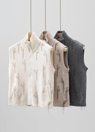 Кашемировая жилетка безрукавка brunello cucinelli