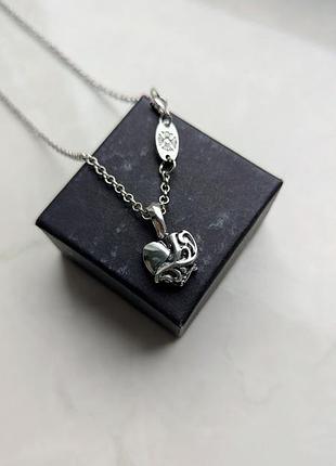 Кулон mini chrome hearts silver 6