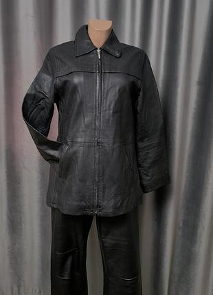 Стильная винтажная куртка из натуральной кожи