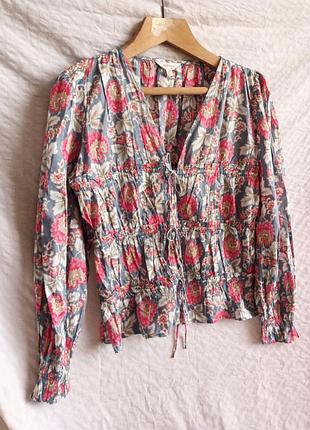 Романтичная бохо-блуза per una на завязочках