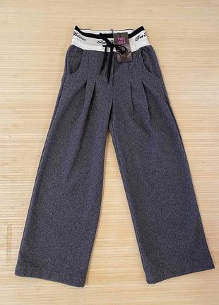 Теплые кашемировые брюки палаццо