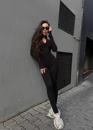 🌈 черный, шоколад! шикарный теплый женский комбинезон рубчик черный женский на флисе флис флис комози