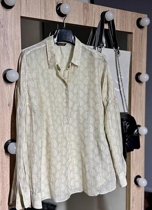 Жіноча оригінальна блуза, сорочка з додаванням шовку massimo dutti💓