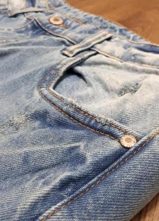 Интересные контрастные плотные джинсы с латками и рванками esmara3 фото