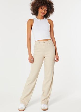 Джинсы 90-х с высокой талией и разрезами