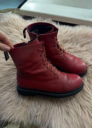 Зимові теплі шкіряні челсі  розмір 37