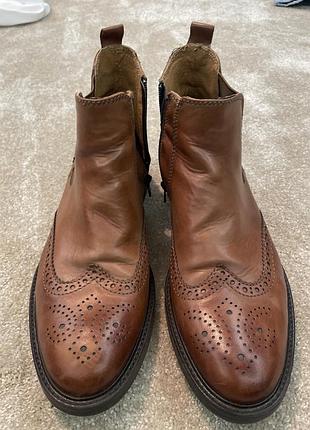 Шкіряні черевики броги челсі чоловічі