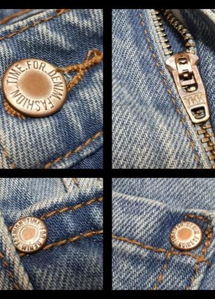 Интересные контрастные плотные джинсы с латками и рванками esmara8 фото