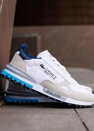 Кросівки lacoste elite active white beige blue