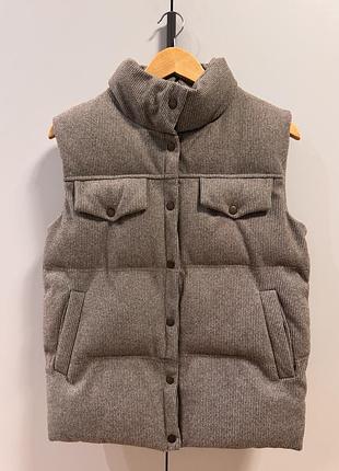 Утеплена желетка жіноча, кашемірова в стилі олд мані, розмір xs-s