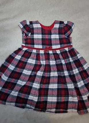 Фланелевое платье на 9-12умесяц