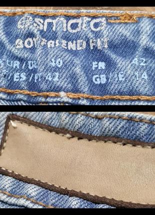 Интересные контрастные плотные джинсы с латками и рванками esmara9 фото