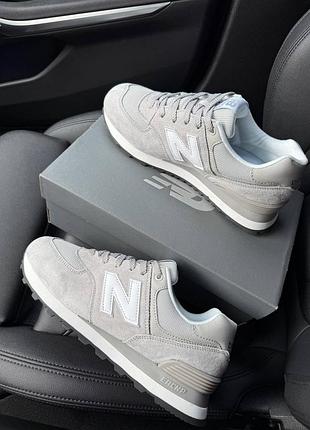 Кроссовки new balance 574 silver white 4