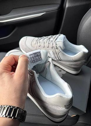 Кроссовки new balance 574 silver white 6
