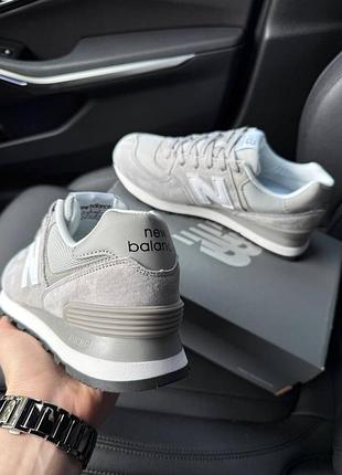 Кроссовки new balance 574 silver white 8