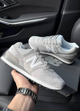 Кроссовки new balance 574 silver white 10