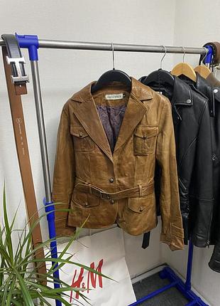 Шкіряна куртка influence вінтаж ретро осінь весна кожа