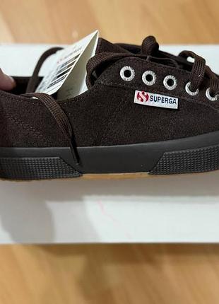 Кеды "темный шоколад" superga 36 натуральная замша