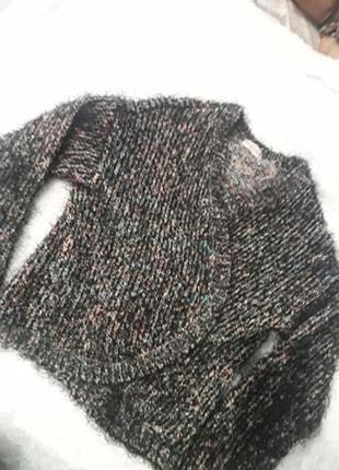 Срочно.шикарный с властной альпакой брендовый кардиган накидка жакет