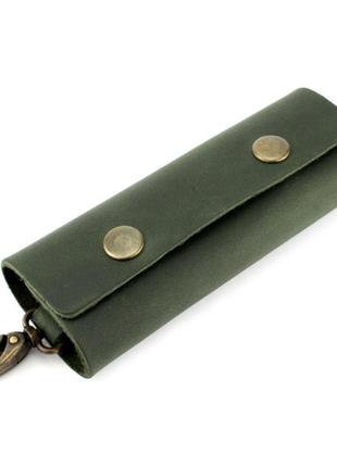 Подарунковий жіночий набір handycover №44 зелений (гаманець, 2 обкладинки, ключниця) в коробці3 фото