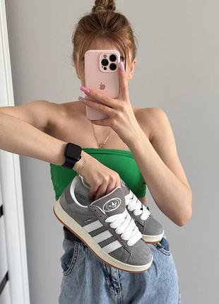 Кросівки adidas campus gray white