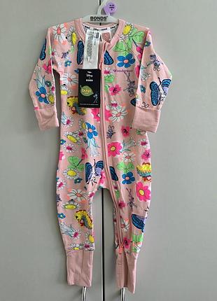 Bonds человечек слип комбинезон пижама на молнии девочке 6-9-12м 68-74-80см новый