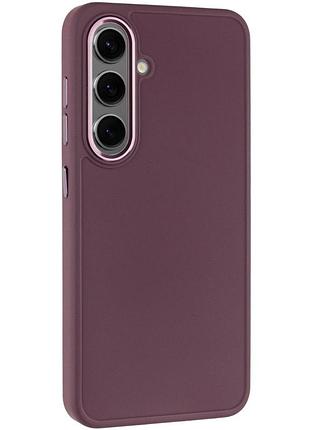 Tpu чохол bonbon metal style для samsung galaxy s23+ бордовий / plum