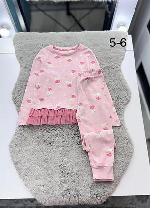 Піжама кофта штани для дівчинки 5-6 років