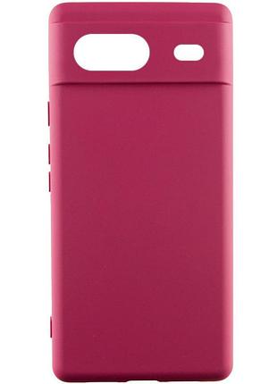 Чохол silicone cover lakshmi full camera (aaa) для google pixel 8a бордовий / plum