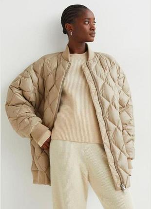 Стеганый пуховик h&amp;m пуховик premium бомбер стеганый пуховик пуховик пух перо