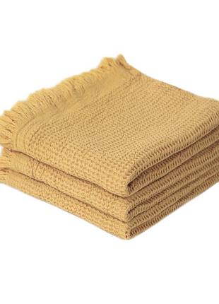 Набір рушників lotus home - rius mustard гірчичний 35x50 (3 од.)