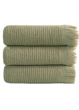 Набір рушників lotus home - rius olive оливковий 30x50 (3 од.)