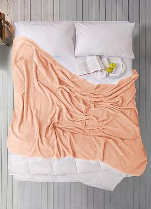 Простынь iris home махровая - peach 190*220 (svt-2000022280846)
