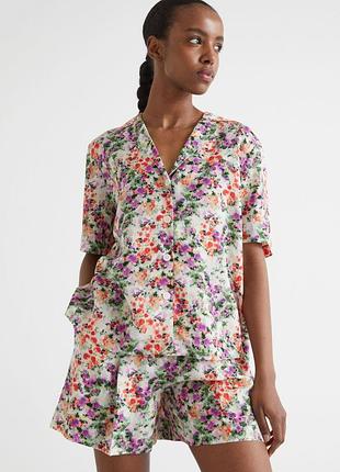 & other stories цветочная рубашка блуза романтичная стиль наив блузка сорочка stockholm atelier лиоцел вискоза лён